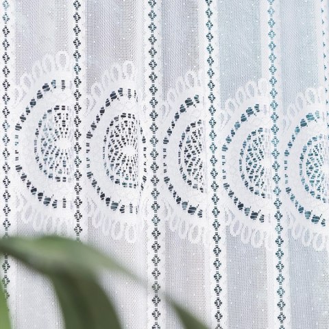 Zazdrostka żakardowa panelowa, wys. 90cm, kolor biały 018535/000/001/000090/1 Zazdrostka żakardowa panelowa, wys. 90cm, kolor biały 018535/000/001/000090/1