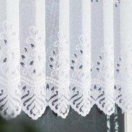 Zazdrostka żakardowa ze wzorem pasowym, wys. 80cm, kolor biały 018534/000/001/000080/1