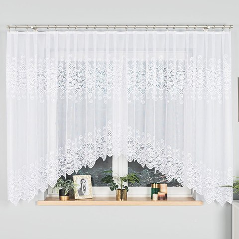 CELINA Firanka żakardowa gotowa, 160x400cm, kolor biały 018495/FBL/001/400160/1 CELINA Firanka żakardowa gotowa, 160x400cm, kolor biały 018495/FBL/001/400160/1