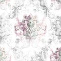KAIRO Tkanina na zasłony VELVET, szer.150cm, kolor szaro-różowy D00186/VEL/001/150000/1