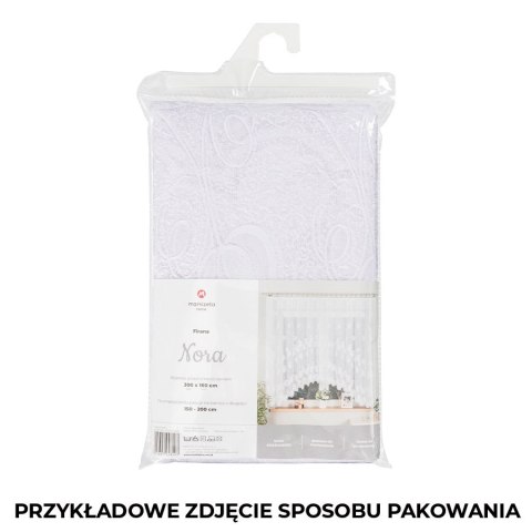 NORA Firanka żakardowa gotowa,130x400cm, kolor biały 023097/FBL/001/400130/1 NORA Firanka żakardowa gotowa,130x400cm, kolor biały 023097/FBL/001/400130/1