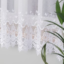 Firanka z aplikacją na markizecie, pasowa, wys. 160cm, kolor biały 008103/433/001/000160/1