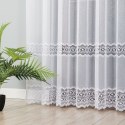 Firanka z aplikacją na markizecie, pasowa, wys. 250cm, kolor biały 009304/433/001/000250/1