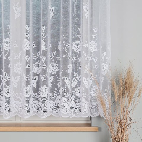 Firanka żakardowa, wys. 150cm, kolor biały 637031/000/001/000150/1 Firanka żakardowa, wys. 150cm, kolor biały 637031/000/001/000150/1