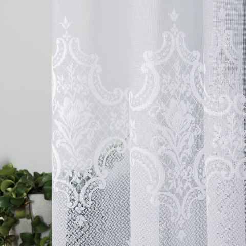 Firanka żakardowa, wys. 160cm, kolor biały 618495/000/001/000160/1 Firanka żakardowa, wys. 160cm, kolor biały 618495/000/001/000160/1