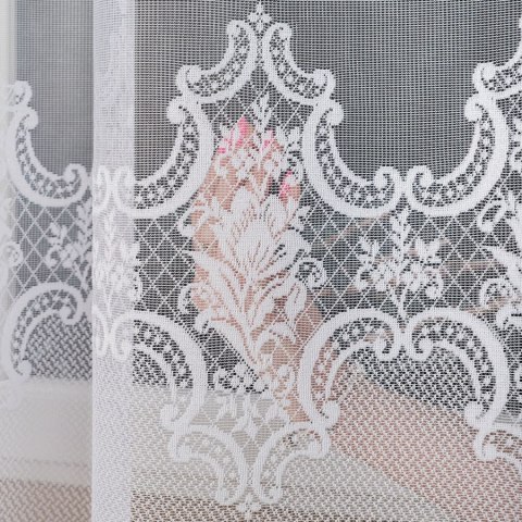 Firanka żakardowa, wys. 160cm, kolor biały 618495/000/001/000160/1 Firanka żakardowa, wys. 160cm, kolor biały 618495/000/001/000160/1