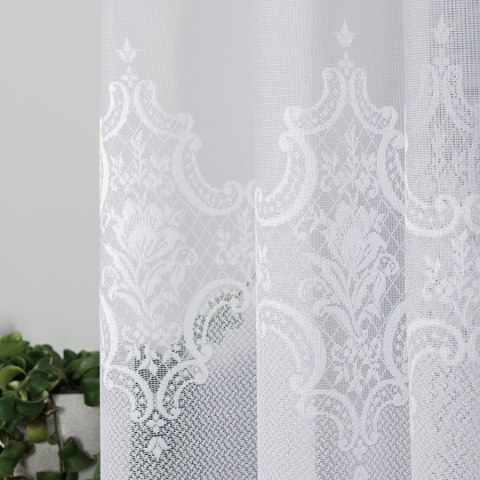 Firanka żakardowa, wys. 180cm, kolor biały 618495/000/001/000180/1 Firanka żakardowa, wys. 180cm, kolor biały 618495/000/001/000180/1