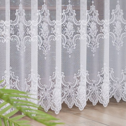 Firanka żakardowa, wys. 250cm, kolor biały 618495/000/001/000250/1 Firanka żakardowa, wys. 250cm, kolor biały 618495/000/001/000250/1