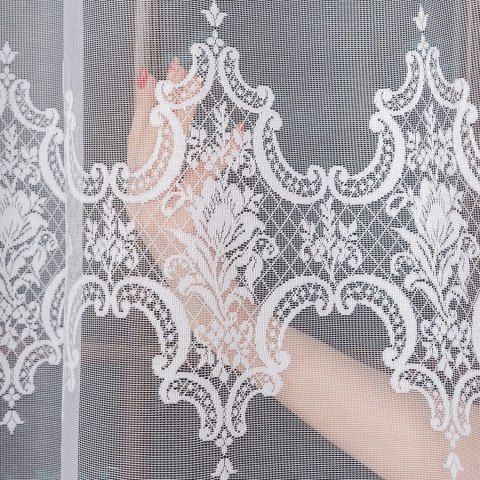 Firanka żakardowa, wys. 250cm, kolor biały 618495/000/001/000250/1 Firanka żakardowa, wys. 250cm, kolor biały 618495/000/001/000250/1