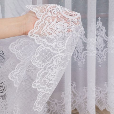 Firanka żakardowa, wys. 250cm, kolor biały 618495/000/001/000250/1 Firanka żakardowa, wys. 250cm, kolor biały 618495/000/001/000250/1