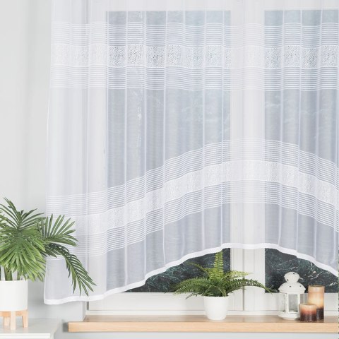KLAUDYNA Firanka żakardowa gotowa, 160x330cm, kolor biały 018970/FBL/001/300160/1 KLAUDYNA Firanka żakardowa gotowa, 160x330cm, kolor biały 018970/FBL/001/300160/1