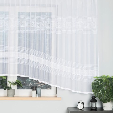 KLAUDYNA Firanka żakardowa gotowa, 160x520cm, kolor biały 018970/FBL/001/520160/1 KLAUDYNA Firanka żakardowa gotowa, 160x520cm, kolor biały 018970/FBL/001/520160/1