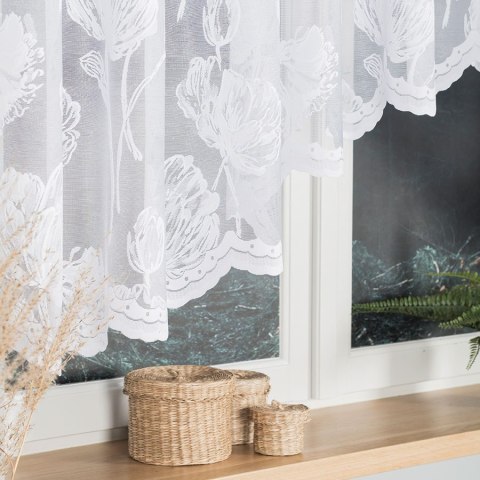 SONIA Firanka żakardowa gotowa, 140x350cm, kolor biały 092918/FBL/001/350140/1 SONIA Firanka żakardowa gotowa, 140x350cm, kolor biały 092918/FBL/001/350140/1