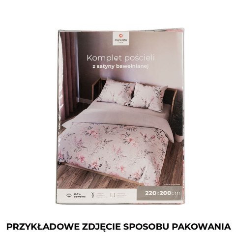 AZALEA Komplet pościeli z satyny bawełnianej 220x200cm 100054/SAT/000/220200/1 AZALEA Komplet pościeli z satyny bawełnianej 220x200cm 100054/SAT/000/220200/1