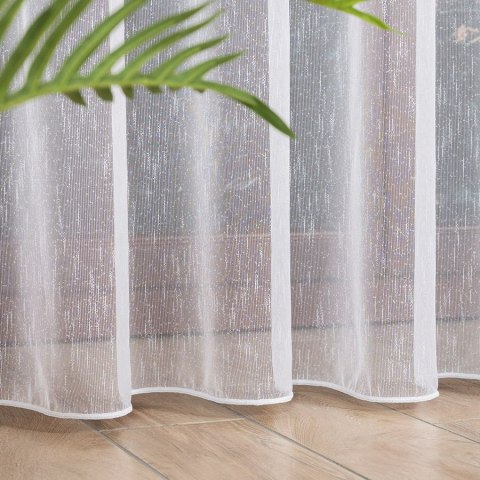 Firanka fantazyjna z ołowianką, wys. 300cm, kolor biały 019361/OLO/001/000300/1