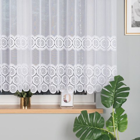 Firanka żakardowa, wys. 150cm, kolor biały 018535/000/001/000150/1 Firanka żakardowa, wys. 150cm, kolor biały 018535/000/001/000150/1