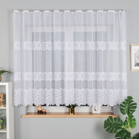 Firanka żakardowa, wys. 150cm, kolor biały 018535/000/001/000150/1 Firanka żakardowa, wys. 150cm, kolor biały 018535/000/001/000150/1