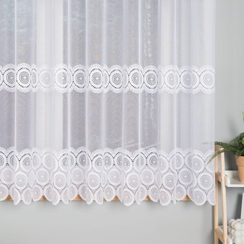 Firanka żakardowa, wys. 170cm, kolor biały 018535/000/001/000170/1 Firanka żakardowa, wys. 170cm, kolor biały 018535/000/001/000170/1