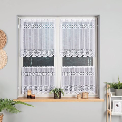 Zazdrostka żakardowa, wys. 70cm, kolor biały 779040/000/001/000070/1 Zazdrostka żakardowa, wys. 70cm, kolor biały 779040/000/001/000070/1