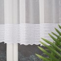 Firanka haftowana ze wzorem pasowym, wys. 120cm, kolor biały 083399/768/001/000120/1 Firanka haftowana ze wzorem pasowym, wys. 120cm, kolor biały 083399/768/001/000120/1