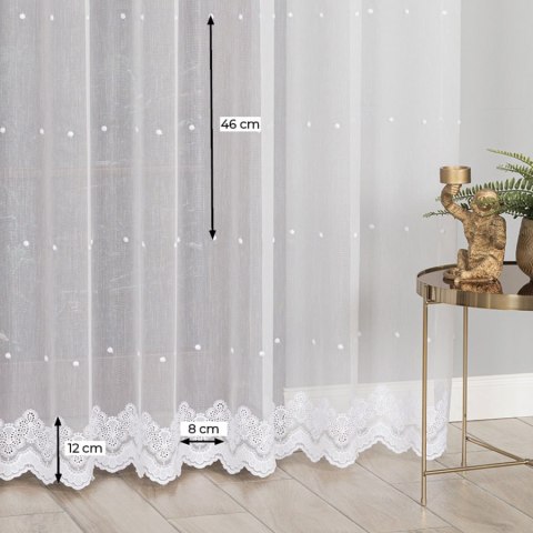 Firanka haftowana ze wzorem po całości, wys. 280cm, kolor 012 kremowy 121807/768/012/000280/1 Firanka haftowana ze wzorem po całości, wys. 280cm, kolor 012 kremowy 121807/768/012/000280/1