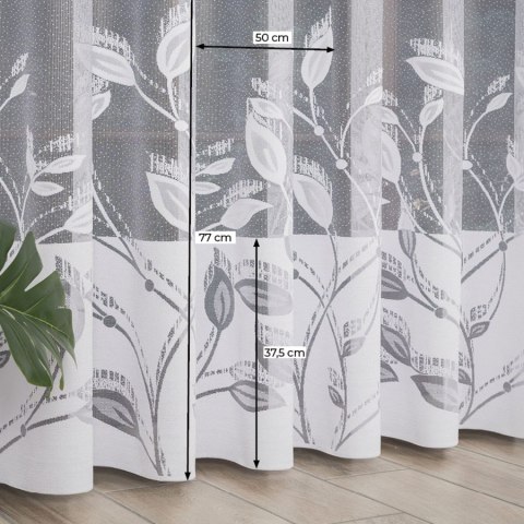 Firanka żakardowa, wys.250cm, kolor biały 107207/000/001/000250/1 Firanka żakardowa, wys.250cm, kolor biały 107207/000/001/000250/1