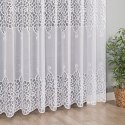 Firanka żakardowa ze wzorem pasowym, wys. 250cm, kolor biały 355000/000/001/000250/1