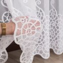 Firanka żakardowa ze wzorem pasowym, wys. 250cm, kolor biały 355000/000/001/000250/1