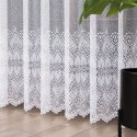 Firanka żakardowa ze wzorem pasowym, wys. 250cm, kolor biały 358690/000/001/000250/1