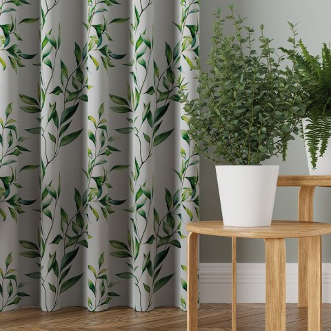 LIŚCIE Tkanina na zasłony DIMOUT/BLACKOUT, szer. 145cm, kolor zielony D00192/BLC/001/szer. 145000/1 LIŚCIE Tkanina na zasłony DIMOUT/BLACKOUT, szer. 145cm, kolor zielony D00192/BLC/001/szer. 145000/1