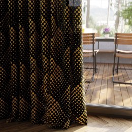 LUXE Tkanina na zasłony DIMOUT/BLACKOUT, szer. 145cm, kolor czarny/złoty D00237/BLC/001/szer. 145000/1