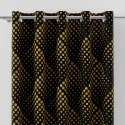 LUXE Tkanina na zasłony DIMOUT/BLACKOUT, szer. 145cm, kolor czarny/złoty D00237/BLC/001/szer. 145000/1