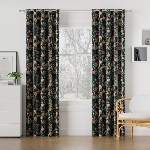 RAVENA Tkanina na zasłony VELVET ze wzorem po całości, wys. 300cm, kolor petrol D00171/VEL/001/000300/1 RAVENA Tkanina na zasłony VELVET ze wzorem po całości, wys. 300cm, kolor petrol D00171/VEL/001/000300/1