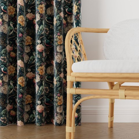 RAVENA Tkanina na zasłony VELVET ze wzorem po całości, wys. 300cm, kolor petrol D00171/VEL/001/000300/1 RAVENA Tkanina na zasłony VELVET ze wzorem po całości, wys. 300cm, kolor petrol D00171/VEL/001/000300/1