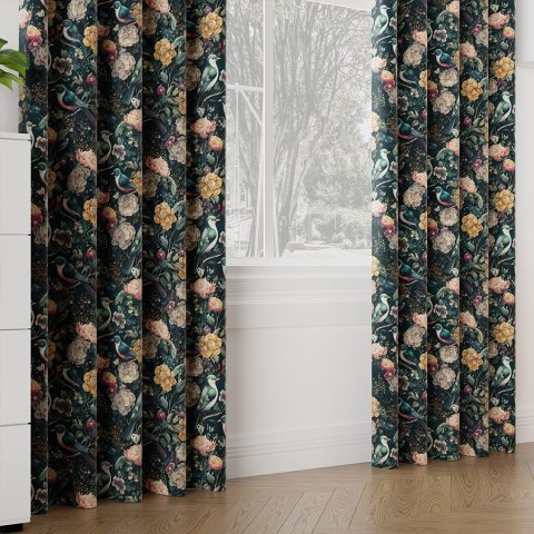 RAVENA Tkanina na zasłony VELVET ze wzorem po całości, wys. 300cm, kolor petrol D00171/VEL/001/000300/1 RAVENA Tkanina na zasłony VELVET ze wzorem po całości, wys. 300cm, kolor petrol D00171/VEL/001/000300/1