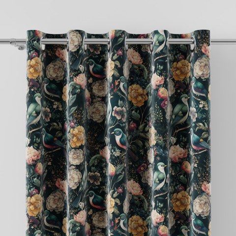 RAVENA Tkanina na zasłony VELVET ze wzorem po całości, wys. 300cm, kolor petrol D00171/VEL/001/000300/1 RAVENA Tkanina na zasłony VELVET ze wzorem po całości, wys. 300cm, kolor petrol D00171/VEL/001/000300/1