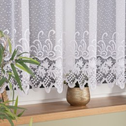 Firanka żakardowa, pasowa, wys. 150cm, kolor biały 018965/000/001/000150/1