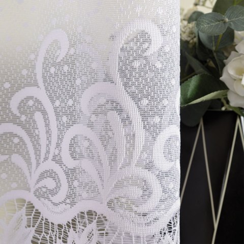 Firanka żakardowa, pasowa, wys. 150cm, kolor biały 018965/000/001/000150/1 Firanka żakardowa, pasowa, wys. 150cm, kolor biały 018965/000/001/000150/1