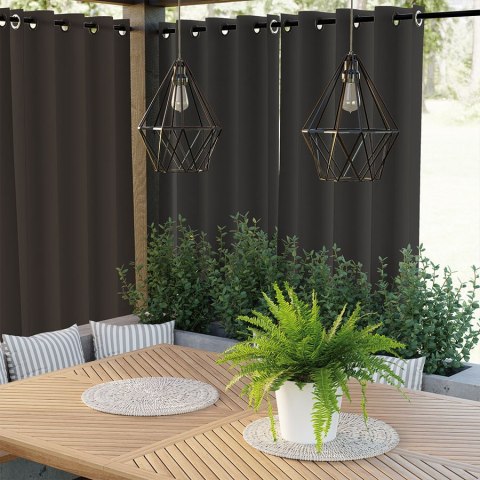 GARDENIA Zasłona gotowa na przelotkach, 220x140 cm, kolor 039 czarny TD0025/ZGP/039/140220/1 GARDENIA Zasłona gotowa na przelotkach, 220x140 cm, kolor 039 czarny TD0025/ZGP/039/140220/1
