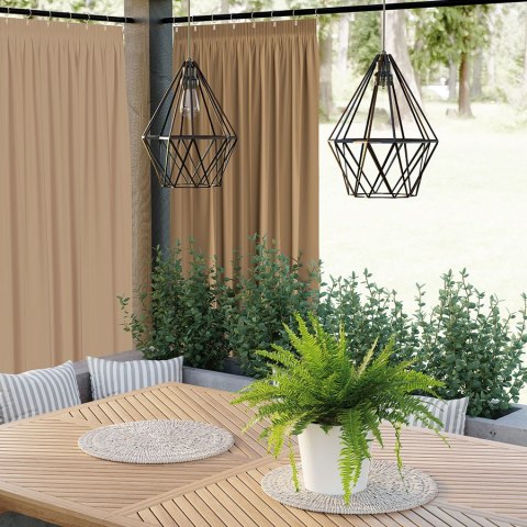 GARDENIA Zasłona gotowa na taśmie, 220x140 cm, kolor 008 ciepły brązowy TD0025/ZGT/008/140220/1 GARDENIA Zasłona gotowa na taśmie, 220x140 cm, kolor 008 ciepły brązowy TD0025/ZGT/008/140220/1