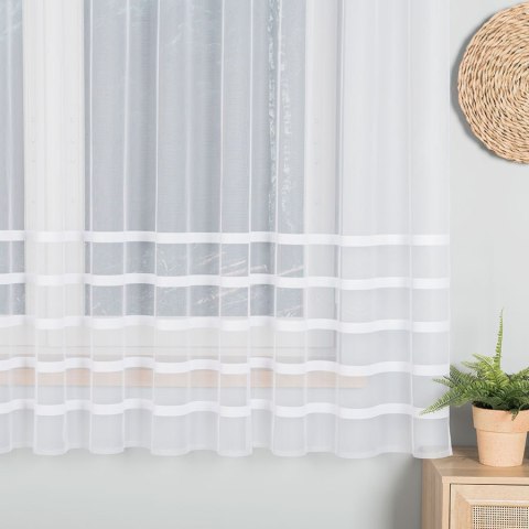 HALINA Firanka żakardowa gotowa, 180x400cm, kolor biały 000383/FBP/001/400180/1 HALINA Firanka żakardowa gotowa, 180x400cm, kolor biały 000383/FBP/001/400180/1