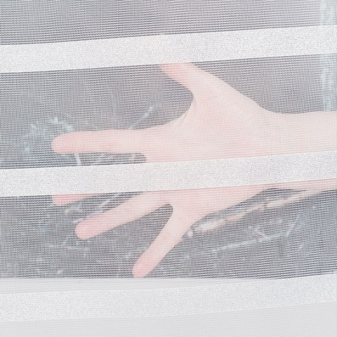 HALINA Firanka żakardowa gotowa, 180x400cm, kolor biały ze srebrnym lurexem 000383/FBP/003/400180/1 HALINA Firanka żakardowa gotowa, 180x400cm, kolor biały ze srebrnym lurexem 000383/FBP/003/400180/1
