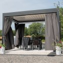 MOANA Tkanina na zasłony zewnętrzna premium, szer. 150 cm, kolor 005 ciemny szary TD0029/TDW/005/150000/1