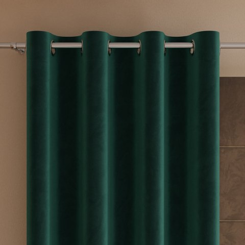 VELVI Zasłona gotowa na przelotkach, 230x140cm, kolor 012 szmaragdowy zielony VELVI0/ZGP/012/140230/1 VELVI Zasłona gotowa na przelotkach, 230x140cm, kolor 012 szmaragdowy zielony VELVI0/ZGP/012/140230/1