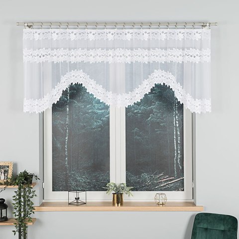 BASTIA Firanka żakardowa gotowa, 80x230cm, kolor biały 648107/FBL/001/230080/1 BASTIA Firanka żakardowa gotowa, 80x230cm, kolor biały 648107/FBL/001/230080/1