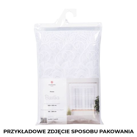 BASTIA Firanka żakardowa gotowa, 80x230cm, kolor biały 648107/FBL/001/230080/1 BASTIA Firanka żakardowa gotowa, 80x230cm, kolor biały 648107/FBL/001/230080/1
