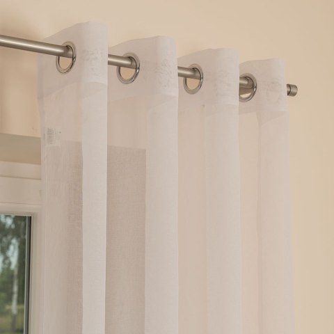 ETAMINA Firana gotowa na srebrnych przelotkach, 250x140cm, kolor biały FG0006/FGP/001/140250/1 ETAMINA Firana gotowa na srebrnych przelotkach, 250x140cm, kolor biały FG0006/FGP/001/140250/1