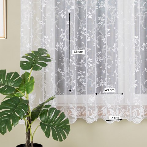Firanka żakardowa, wys. 160cm, kolor biały 342410/000/001/000160/1 Firanka żakardowa, wys. 160cm, kolor biały 342410/000/001/000160/1