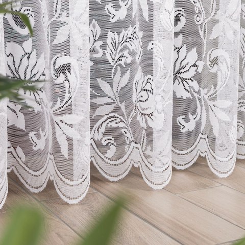 Firanka żakardowa, wys. 300cm, kolor biały 301100/000/001/000300/1 Firanka żakardowa, wys. 300cm, kolor biały 301100/000/001/000300/1