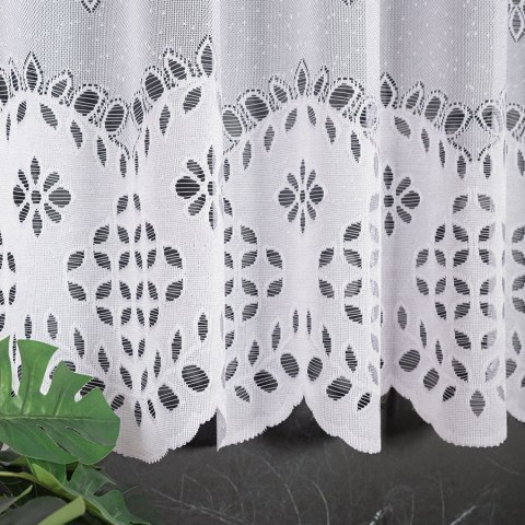 Firanka żakardowa ze wzorem pasowym, wys. 110cm, kolor biały 018999/000/001/000110/1 Firanka żakardowa ze wzorem pasowym, wys. 110cm, kolor biały 018999/000/001/000110/1